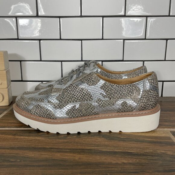 Naturalizer Emme Womens Size 6.5 Shoes Multicolor Snake Print Wedge Oxford - Picture 1 of 12